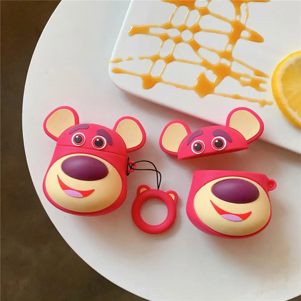 

3D cute cartoon bear LOTSO Soft Silicone For Apple new Airpods 1/2 Shockproof Cover Wireless Bluetooth Earphone Protective case