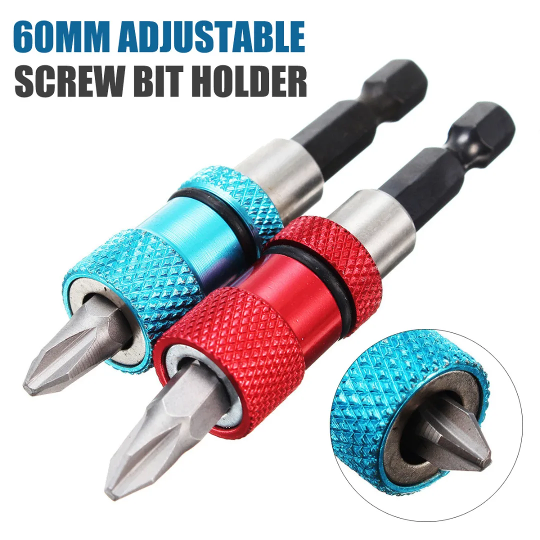Adjustable 1/4'' Hex Shank Type Long Screwdriver Flexible Bit