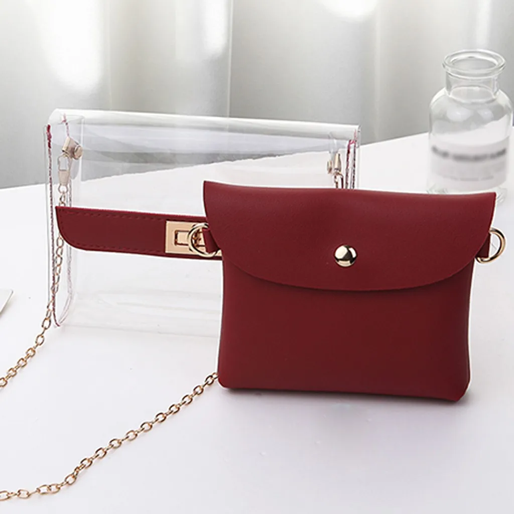

Clear Transparent Shoulder Bags Women retro Jelly Package Crossbody Bag Letter Purse Mobile Phone Messenger Bag Handbags sac