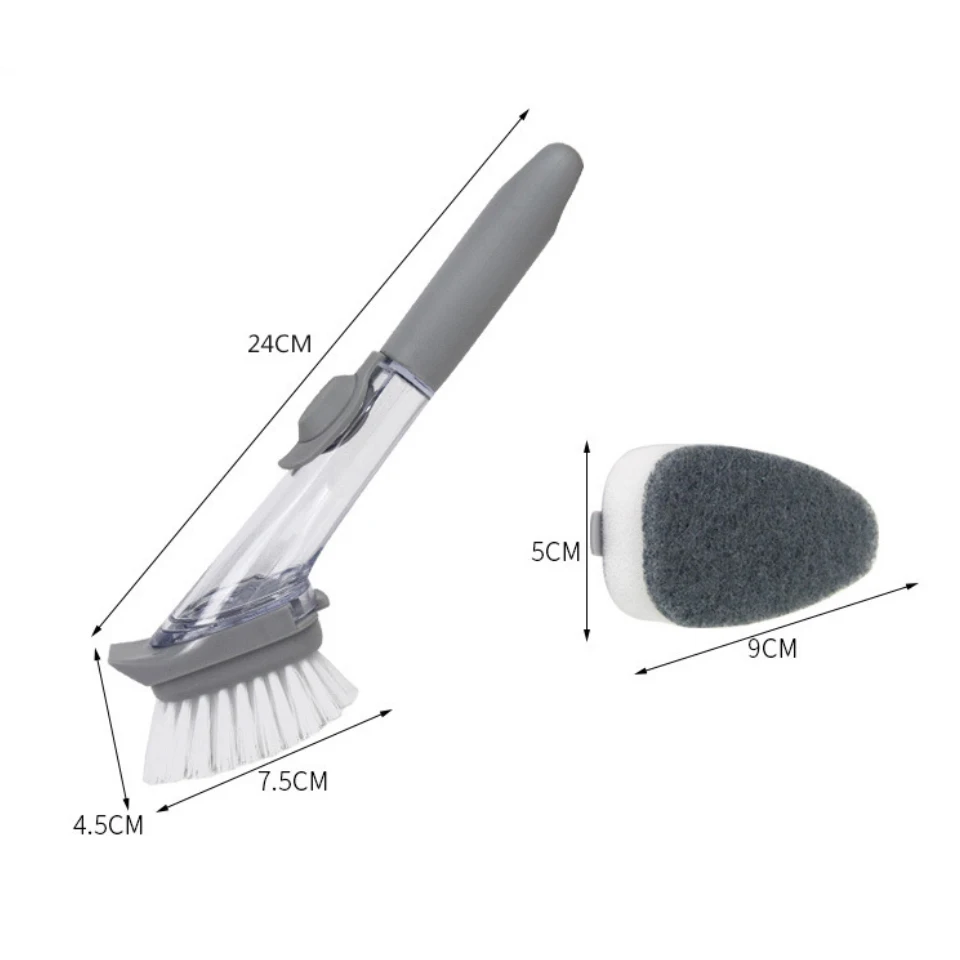 Бытовая Чистящая Щетка гидравлический горшок для промывания кисти губка с жидким мылом чаша дозатора щетка для мытья кухонного очистителя