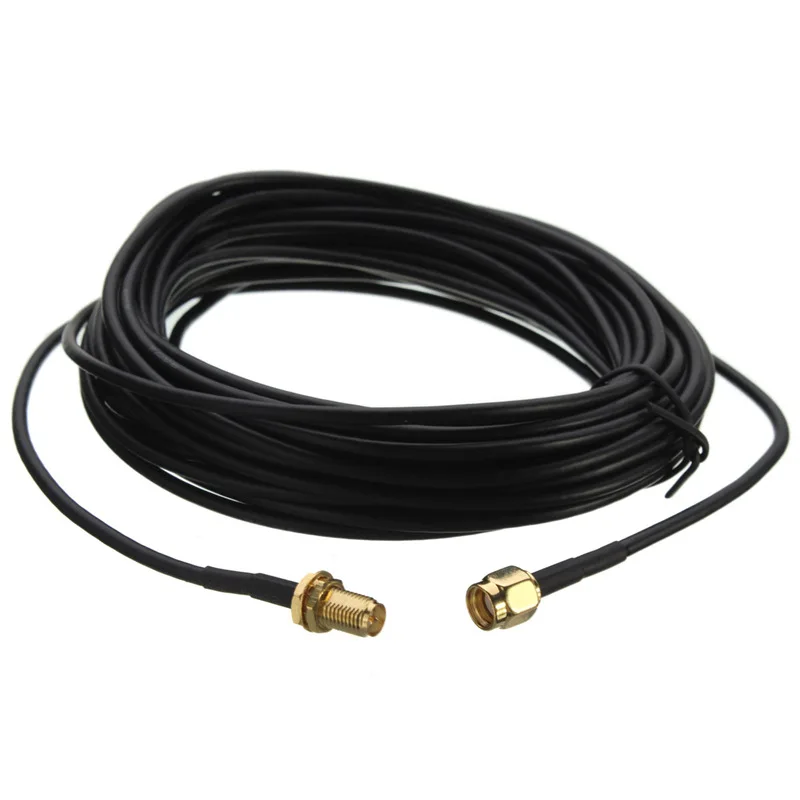 Brand-New-9m-RP-SMA-Male-to-Female-Jack-Wifi-Antenna-Extension-Cable-Lead-Wire-Gold