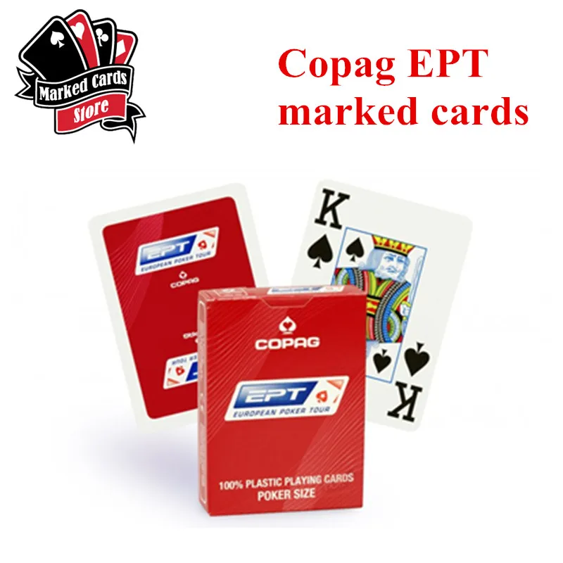 Покер Размеры Copag отмечены карты European Poker Tour отмечены покер карты Пластик красный и синий Copag ept маркировки Карточные игры - Цвет: 1 red marked cards