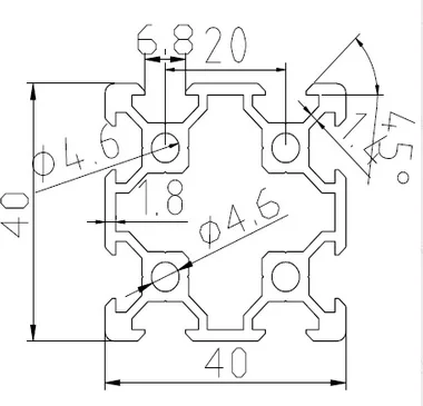 4040 v слот, C луч, OX cnc алюминиевая рама, алюминиевые профили, v слот профили, 3d рамка принтера