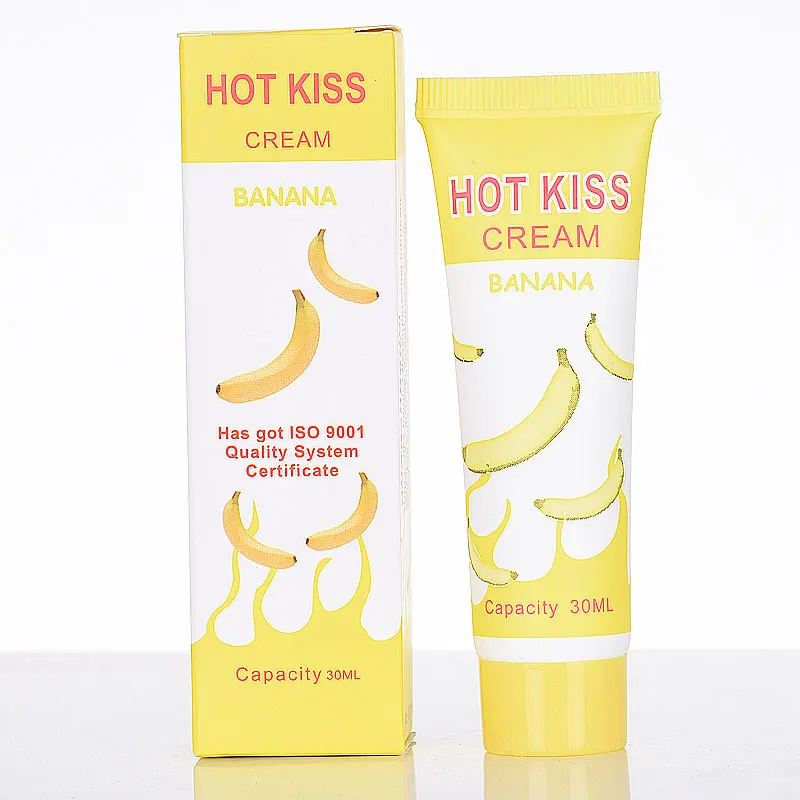 Hot-Kiss-Cream-Banana-Flavor-Body-Lubricate-Oil-Stimulating-Gel-Silk-Touch-Anal-Lubricant-Adult-Sex