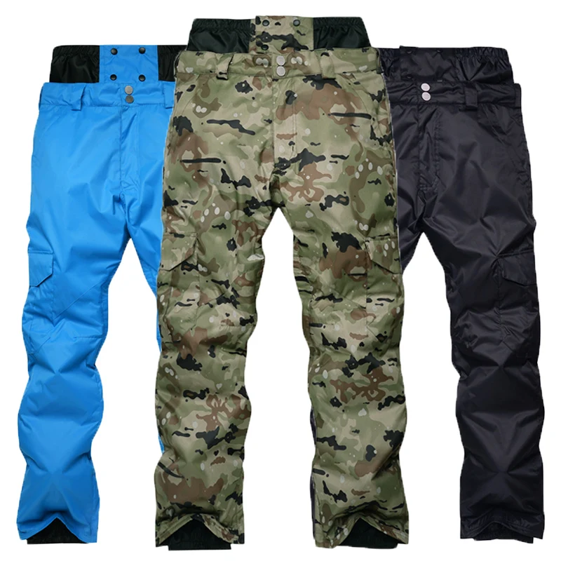 

Men 's Snowboarding Pants Winter Outdoor Windproof Waterproof Warming Thicker Camouflage High - waist Ski Pants Free Delivery