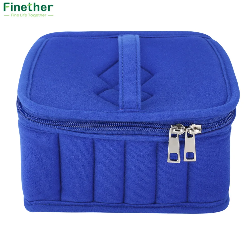 Finether 30-Bottle Essential Oil Carrying Holder Case Perfume Oil Portable Travel Storage Box Nail Polish Organizer Storage Bag 0