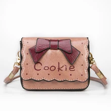 Сумка-мессенджер для девочек, новая брендовая мини-сумка с клапаном, модная сумка через плечо с бантом