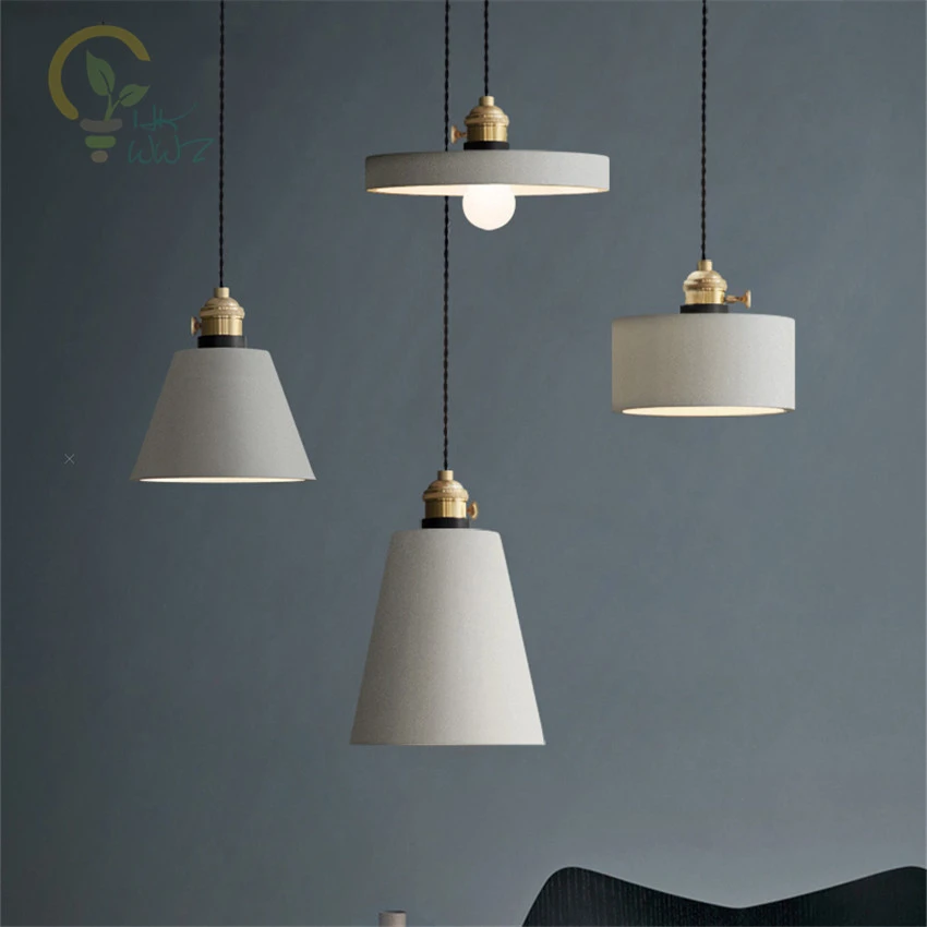 lamparas colgantes de cemento retro de estilo americano de 4 modelos lampara colgante personalizada para cafeteria mesa de bar restaurante