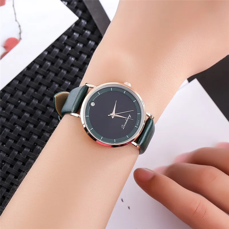 Fashion Women's Watches lady dress watch Leather Band Analog Quartz Round Wrist Watch Bracelet clock Female Reloj mujer M21 (6)