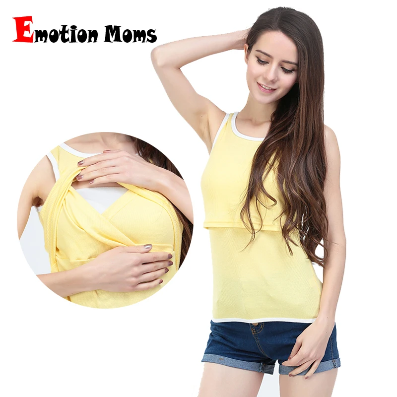 Emotion Moms летняя одежда для кормящих матерей топы на бретелях блузка для кормления Одежда для беременных женщин топ для беременных