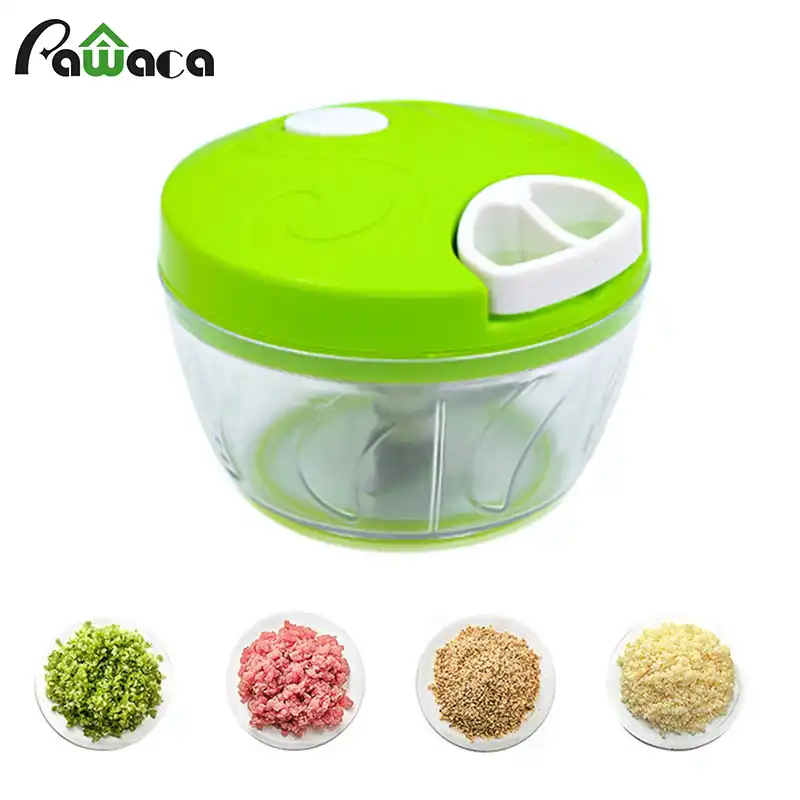Carne Aptas Para Lavavajillas. Nueces En Segundos: Cuchillas Extra/íbles De Acero Inoxidable Curvado Procesador De Alimentos Manual: Tire De La Cuerda Para Cortar Verduras Cebollas Ajo