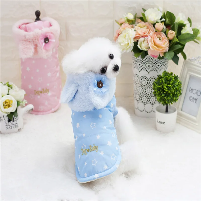 

A122 sweet dog cotton coat pet autumn fall warm clothes clothes 2017 new style