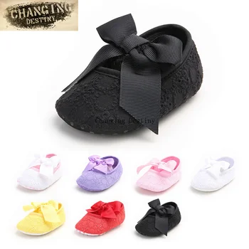 

3 - 12 Months 6 Colors Baby Girl Princess Shoes Pure Soft Sole Shoe Infant Leisure First Walkers Girls Toddler Cack