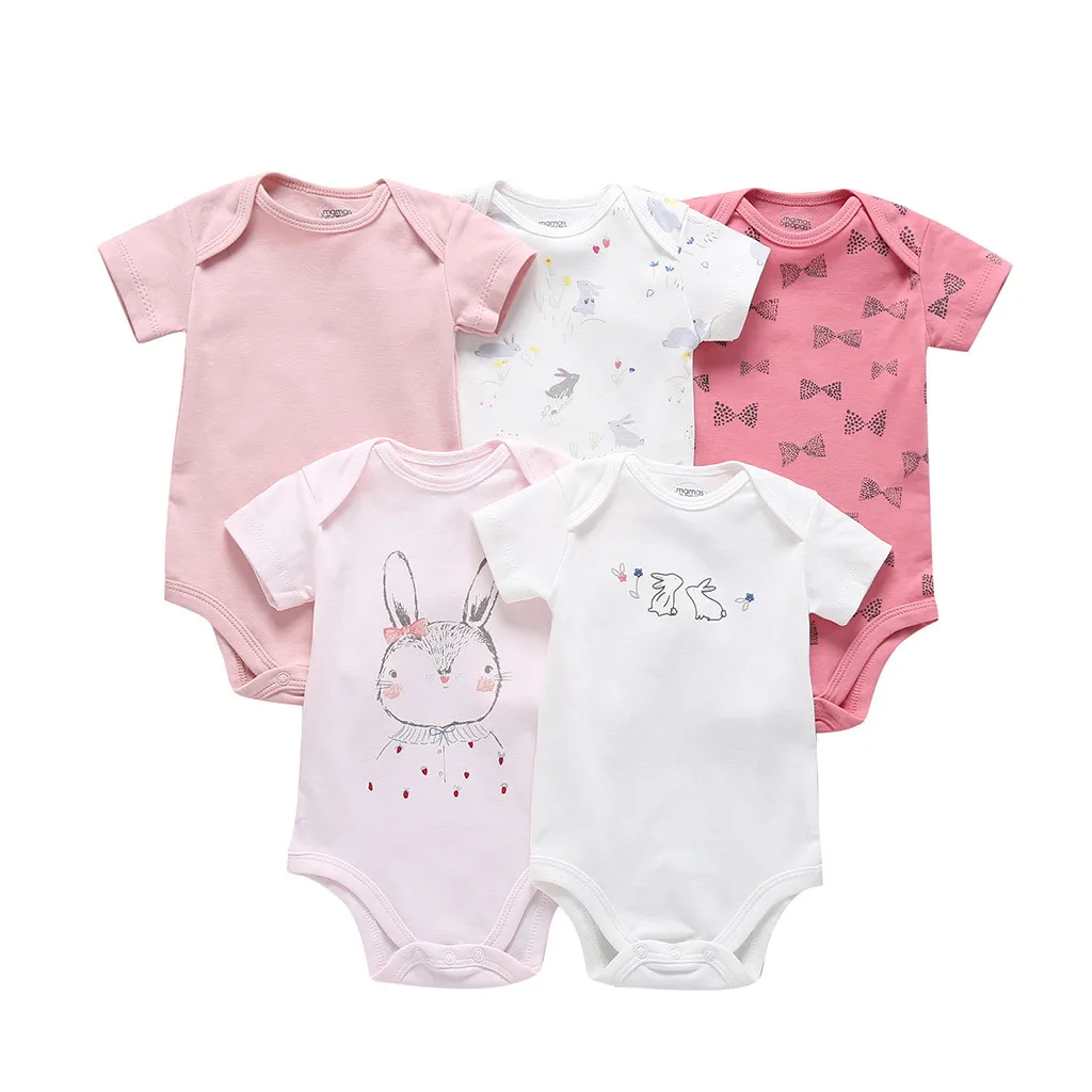 5Pc Newborn Baby Toddler Boy Girl Romper Jumpsuit Bodysuit Outfits Clothes Child