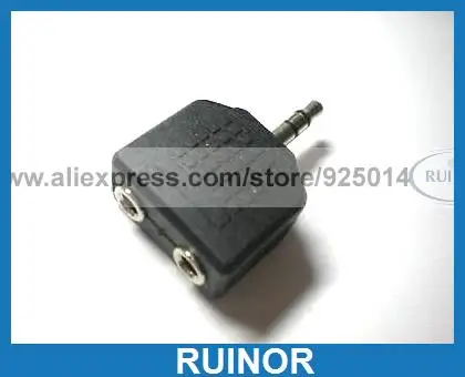 

10 Pcs Nickel 3.5mm Stereo Plug to 2x3.5mm Stereo Jack