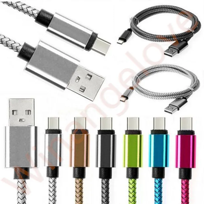 1m 2m 3m Quick Charging Braided Nylon fabric usb cable Accessory