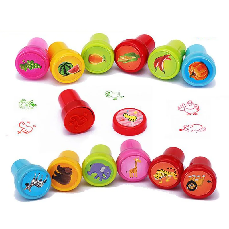 

10Pcs/lot Cartoon Animal Stationery Toys Seal Children's Toys