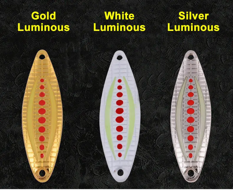 Лидер продаж, 3 шт./лот, металлическая блесна VIB 7 г/10 г/15 г/20 г, светящаяся пиявка, Спиннер, ложка для морской рыбалки, приманка для ночной рыбалки