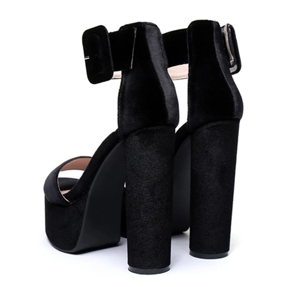 Босоножки женские с открытым носком Модные Винтажные сандалии из флока на