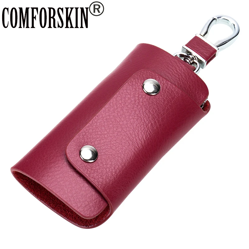 

New Arrival Casual Unisex Litchi Pattern Key Case High Quality Split Leather Housekeeper Factory Price Direct Selling 2017