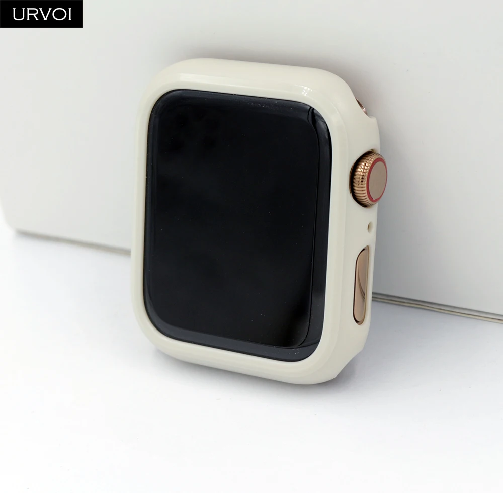 

URVOI PC case for Apple Watch series 5 4 Plastic bumper hard frame cover for iWatch 40 44mm slim Ultra-thin case band