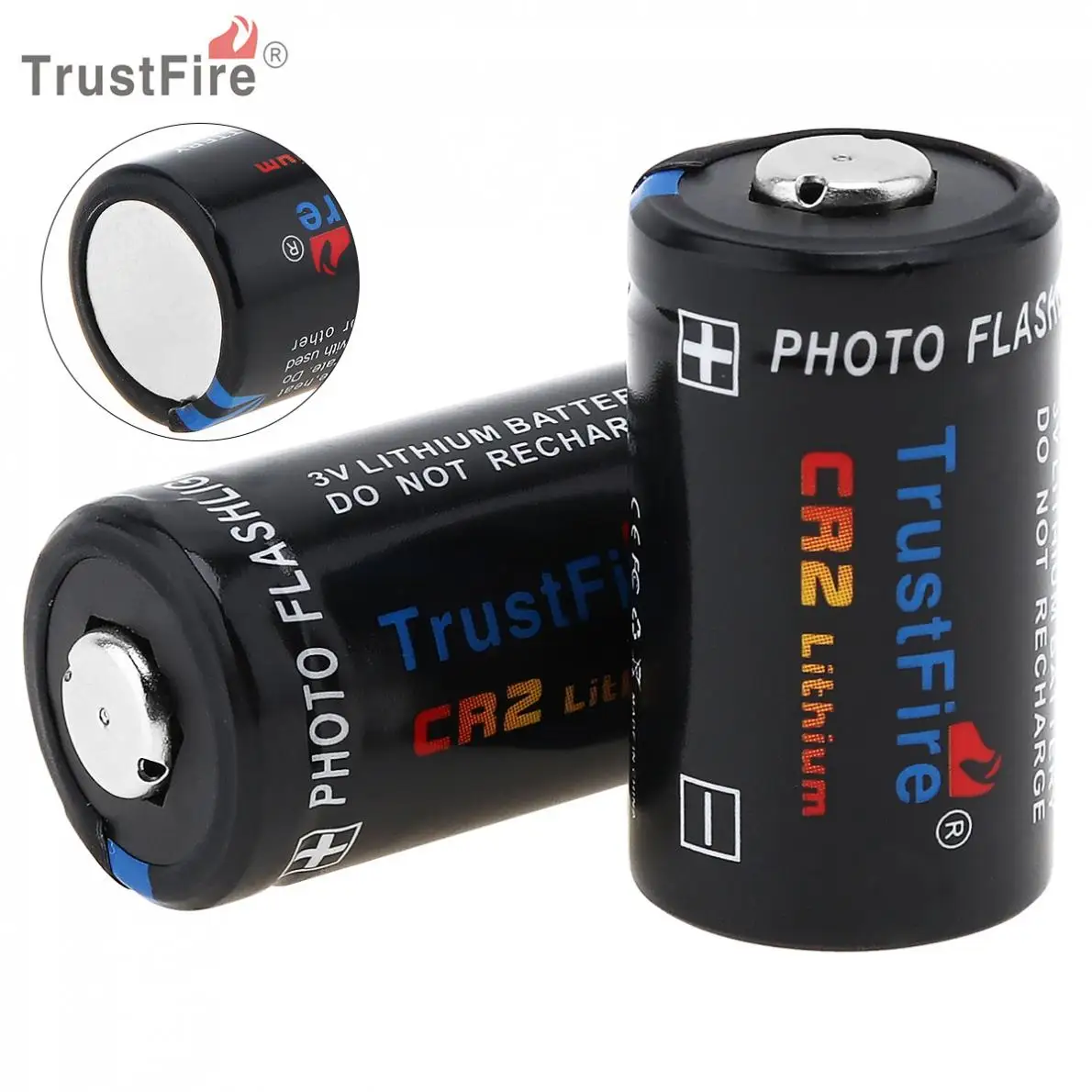 

TrustFire 6Pieces 3V 750mAh Lithium CR2 Battery Batteries with Safety Relief Valve for Flashlight / Headlamp