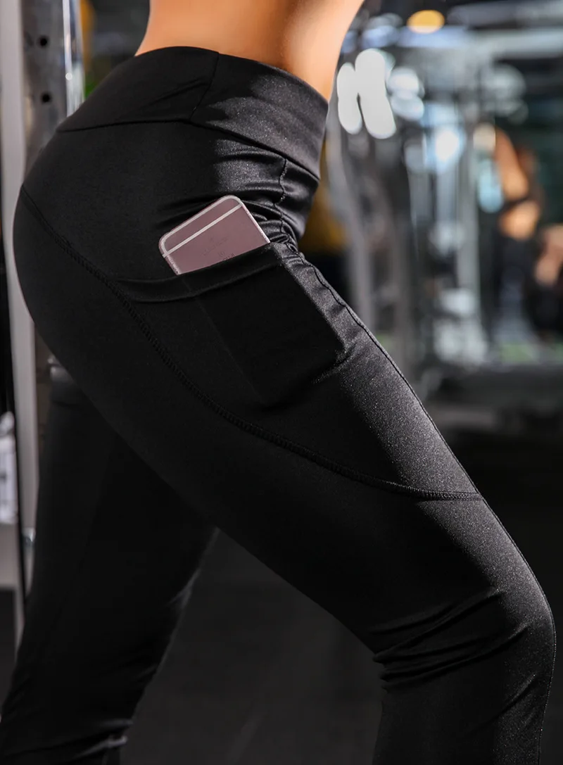 Женские энергетические бесшовные леггинсы для бега с карманами, эластичные колготки для спортзала, спортивные Леггинсы с высокой талией, штаны для бега, спортивная одежда