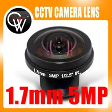 5pcs/lot New 1.7mm lens 5MP 1/2.5″ IR CCTV IR Camera lens 195 degree FPV camera HD lens For HD CCTV CAMERA