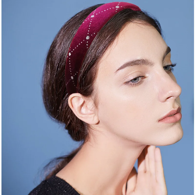 

2019 New Solid Velvet bezel Headwear Women Headband Girls Vintage Hair Bands wide Hairband hoop for hair Accessories korean