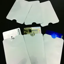 1000 шт/Партия против сканирования с защитой от RFID, для карт рукав RFID блокатор ID для безопасности кредитных карточек алюминиевый держатель протектора рукава