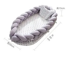 Новорожденный ребенок вязать портативный Съемный и моющийся кроватки путешествия кровать гнездо кровать кроватка