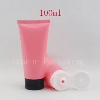 

100g Pink Lotion Cream Soft Tube Bottle With Flip Top Cap 100ml Skin Care Cream Cosmetic Packaging Soft Squeeze Bottle Container