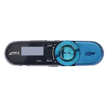 ЖК-экран USB 16GB Flash Поддержка fm-радио TF MP3 музыкальный плеер-синий