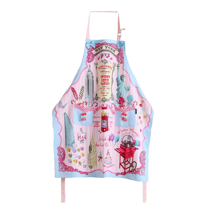 

Woman Kitchen Apron Sweet Like Candy New York City Statue of Liberty Lollipop Avental Tablier Cuisine Pinafore Apron