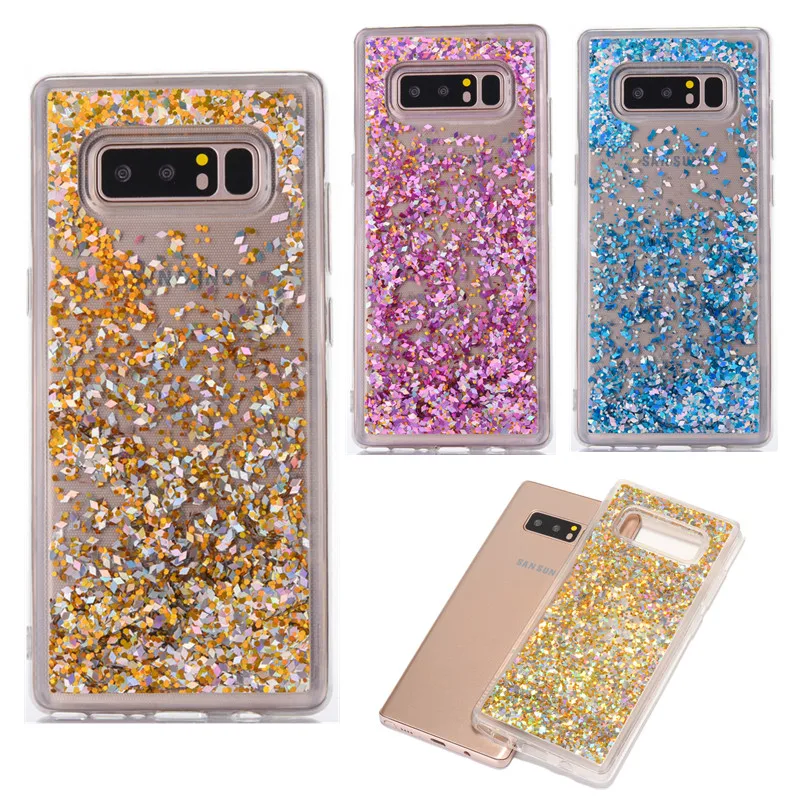 Новый quicksan мерцающий задний Чехол для samsung Galaxy S8 чехол динамический