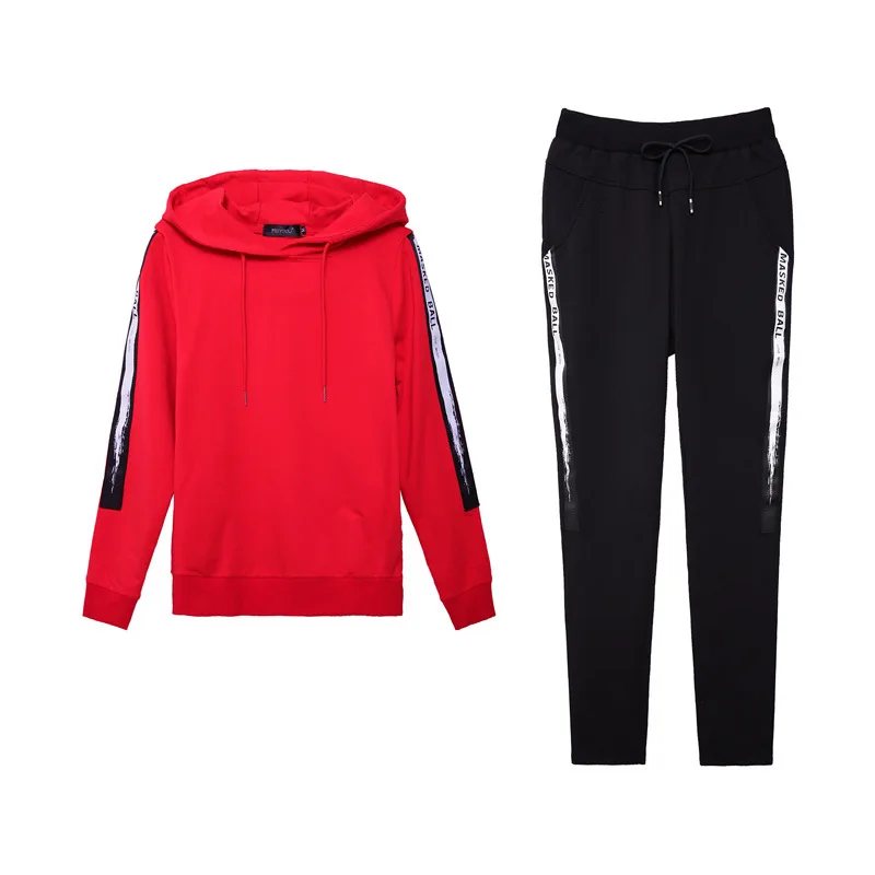 

Hooded Casual Tracksuit Suits For Women Set Hoodies Sweatshirt+Sweatpants 2 Pieces Sets Women's Suit Sweatsuit Female clothes