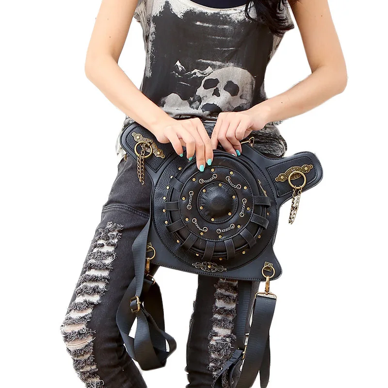 Готический Steam Punk сумки ретро Поясные рок высокие пакет искусственная кожа Crossbody