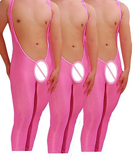 

new Men's hot shapers sexy underwears Shapers Sexy male bodysuit jumpsuit vest Bodysuit Open sexy tights ice silk Body suit