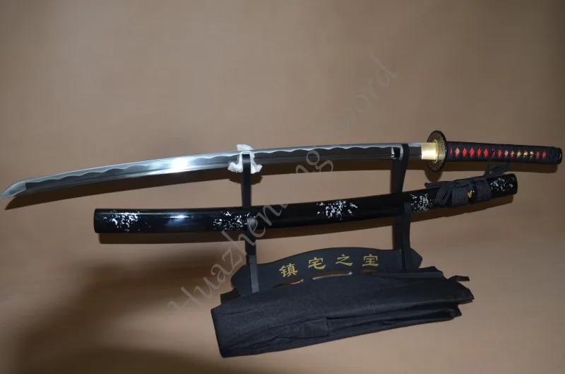 Pieno Tang 1060 Di Alta Acciaio Al Carbonio Katana Giapponese Samurai Spada Hamon Lama Affilata Pratico Coltello Puo Tagliare Albero Di Bambu Tree Tree Cuttingtree Bamboo Aliexpress