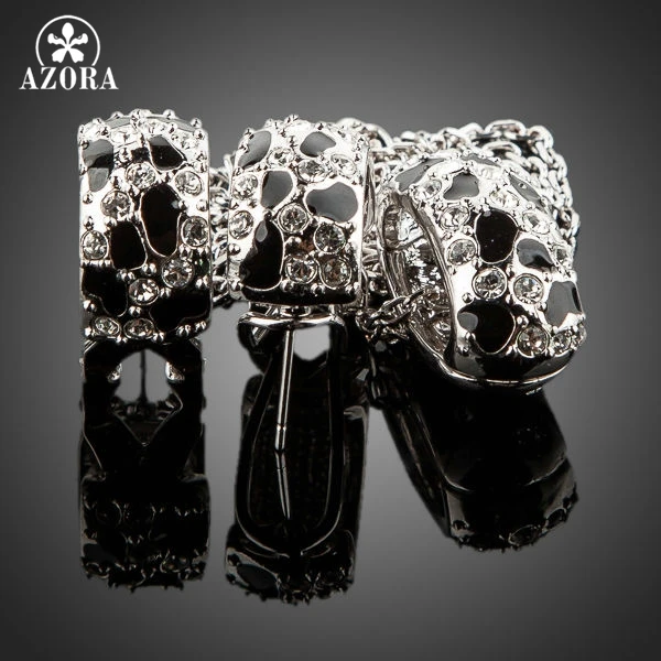 Комплект из серег и ожерелья цвет белое золото|white necklace set|set white goldwhite gold set |