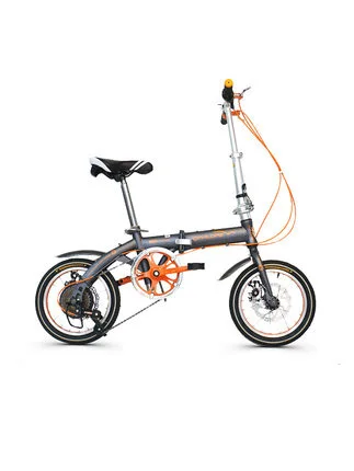 

[TB08]Folding bicycle male ultra light portable adult 14 inch speed student small portable female mini bicycle