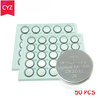

50pcs cr2032 battery 3V Cell Coin Button Batteria lithium li ion DL2032 battery Watches clocks toys relogio celular batterijen