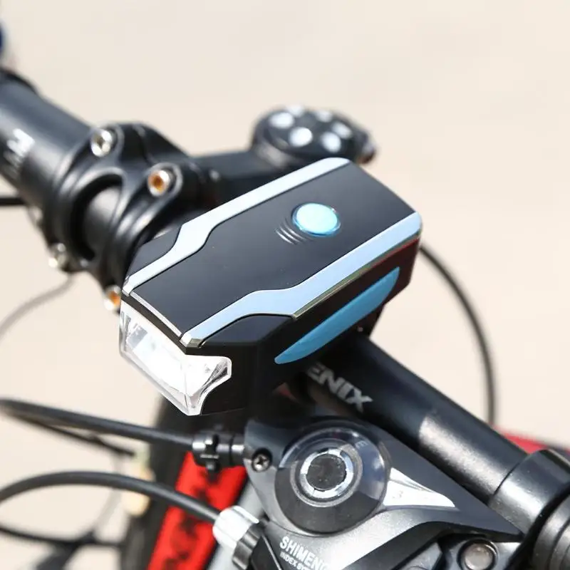 

USB Rechargeable Waterproof XPE LED MTB Bike Bicycle Cycling Front Headlight Lamp with Electronic Bell Horn