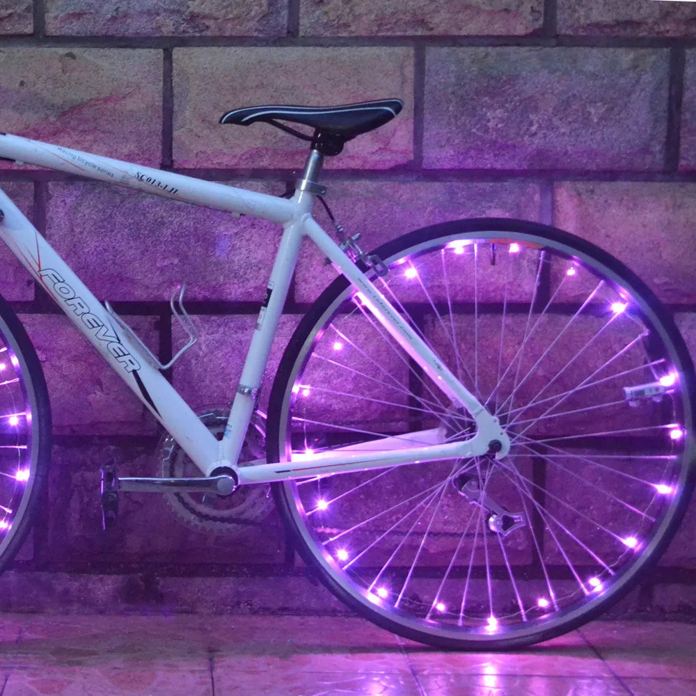 Top bicycle light usb rechargeable tail light led in 20 LED Bike Bicycle Cycling Rim Lights LED Wheel Spoke Light String Strip Lamp 4