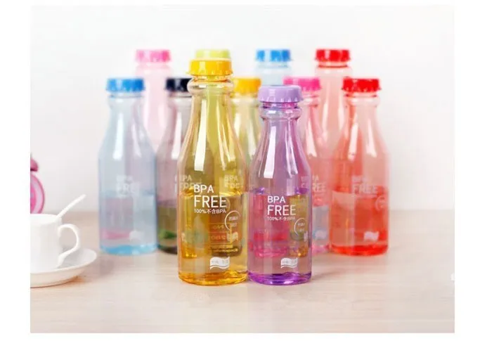 

Portable Water Bottle 550ML Plastic Tour Sport Lemon Juice Bottle Drinkware Cheap Sport Soda Space Leak-proof Water Kettle