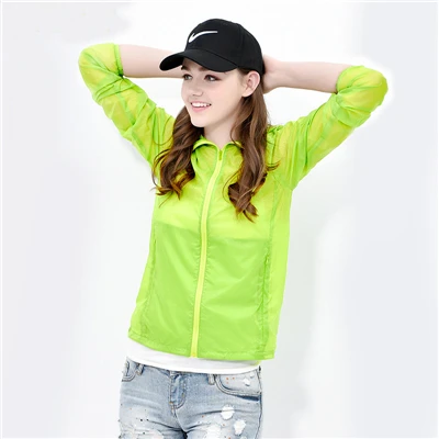 Солнцезащитные куртки для гольфа для женщин, тонкая ветрозащитная куртка с капюшоном, пальто, женские водонепроницаемые куртки для улицы, тренировочные пальто, D0688 - Цвет: Зеленый