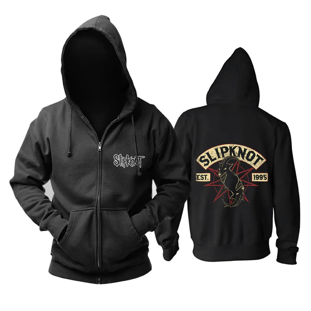 

Bloodhoof Free shipping Slipknot Nu Metal Alternative Metal cotton zipper hoodie Asian Size