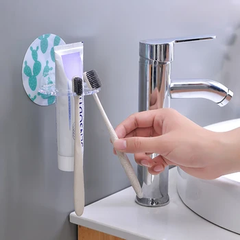 

1PC Disc Multi-card Slot Toothbrush Rack Toothbrush Hanging Set Storage Box Wall-mounted Toothbrush Accessories Tools