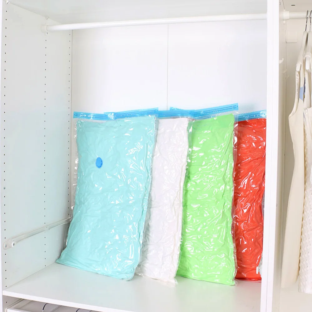 20pcs Clothes Vacuum Storage Bag 3 Sizes Transparent Frame Foldable Large Seal Compression Home Travel Space Saving Bag