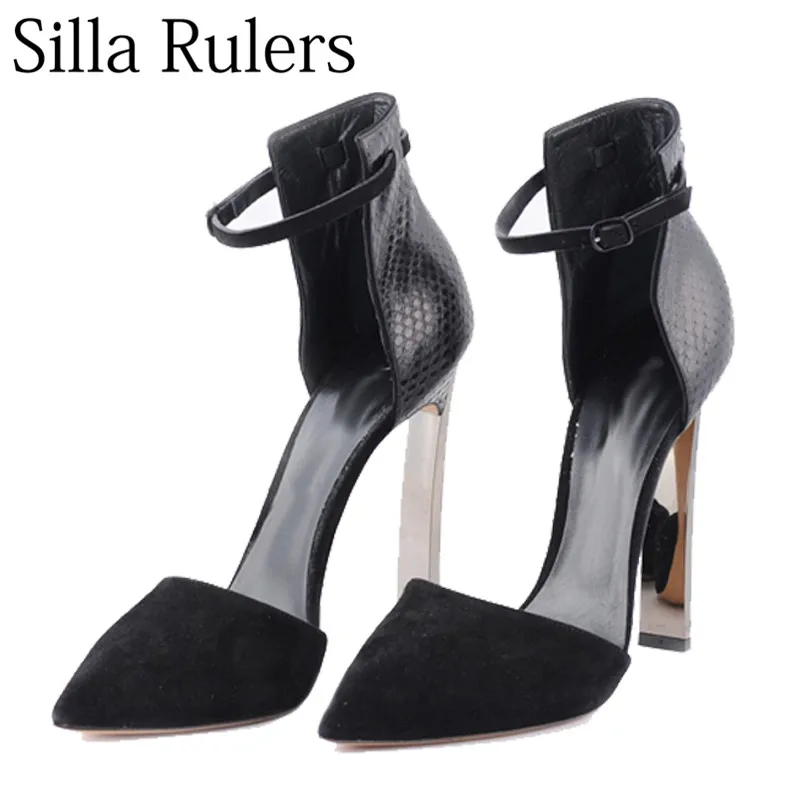 

Silla Rulers Sexy cashmere high heel 10cm pumps woman Summer Ladies Semi-opening Pointed toe Party Dress shoes